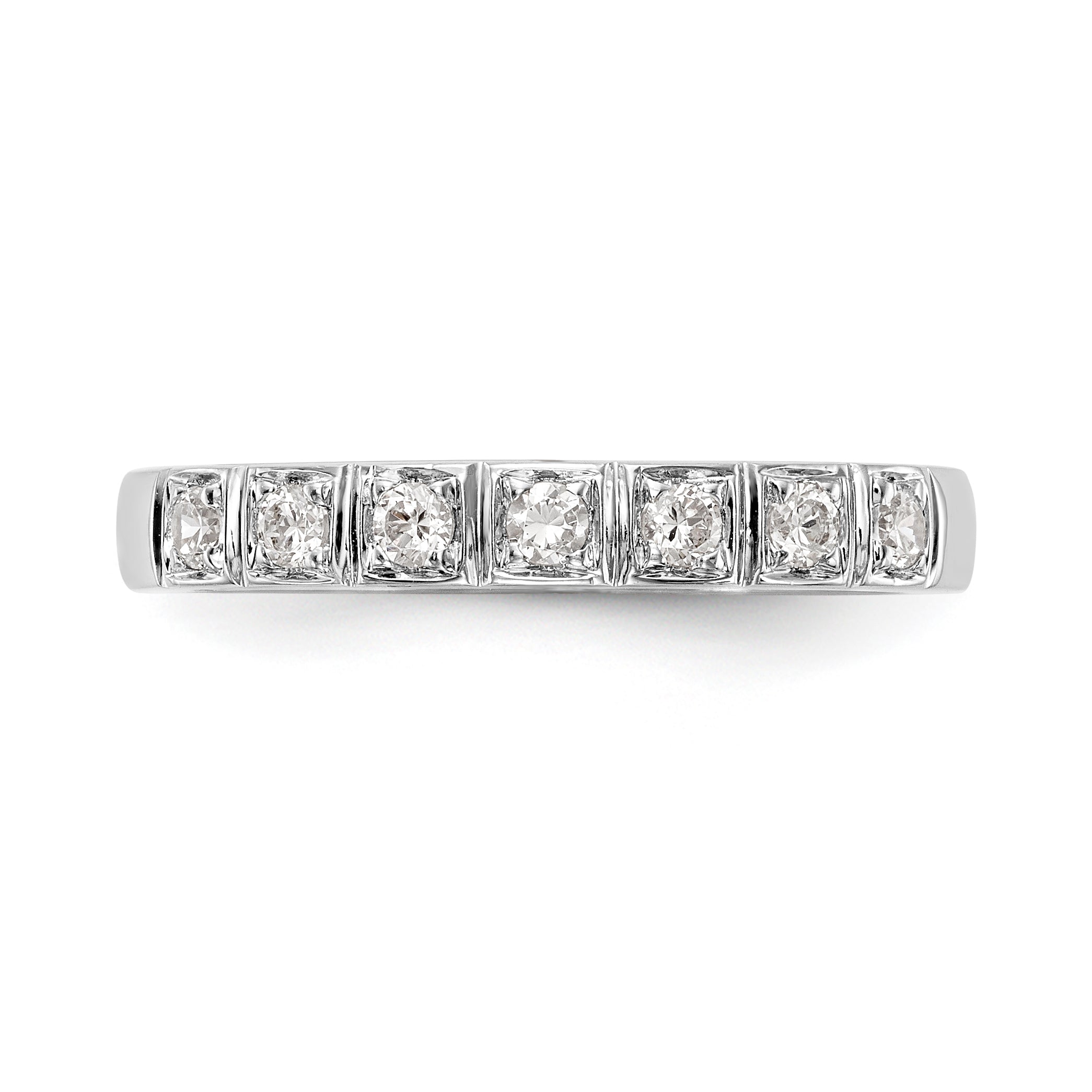 14K Weißgold Diamant-Trauring