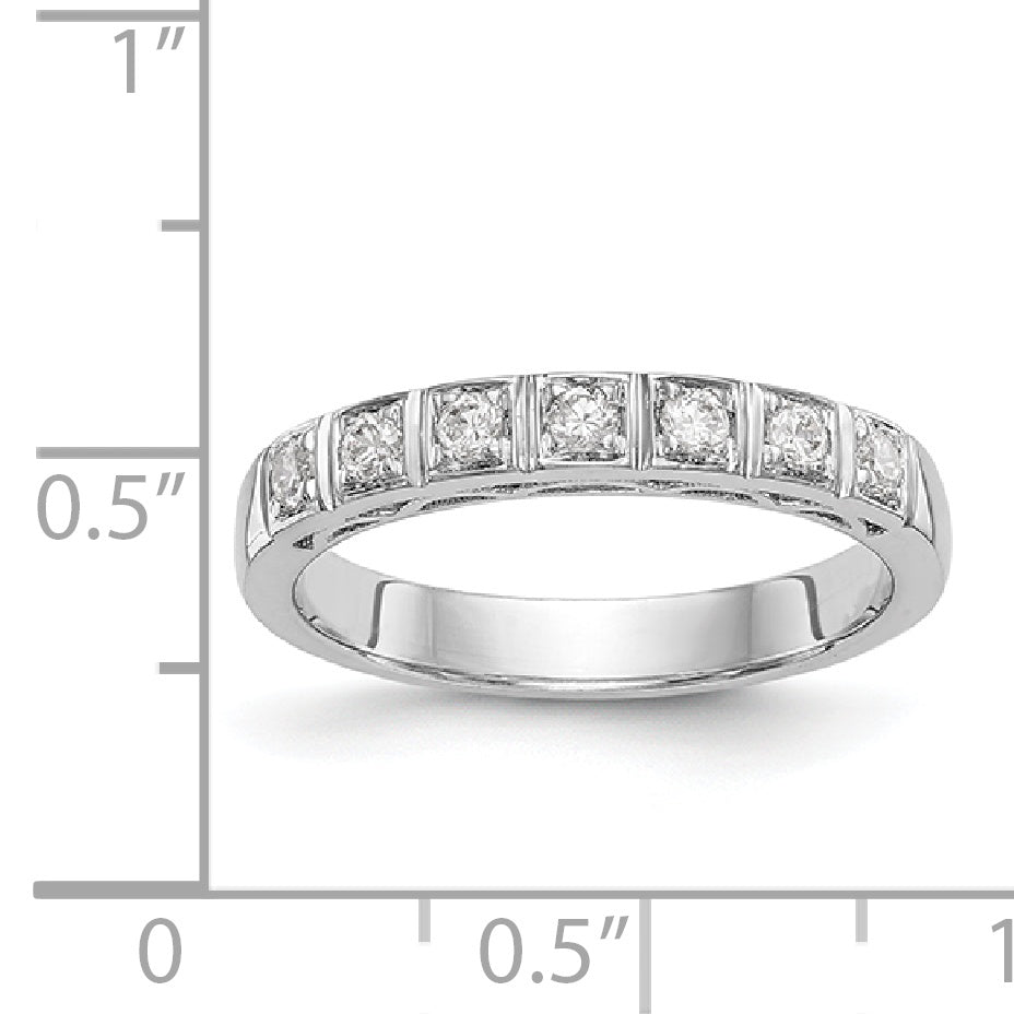 14K Weißgold Diamant-Trauring