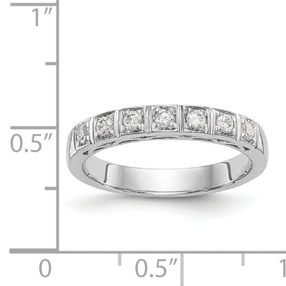 14K Weißgold Diamant-Trauring