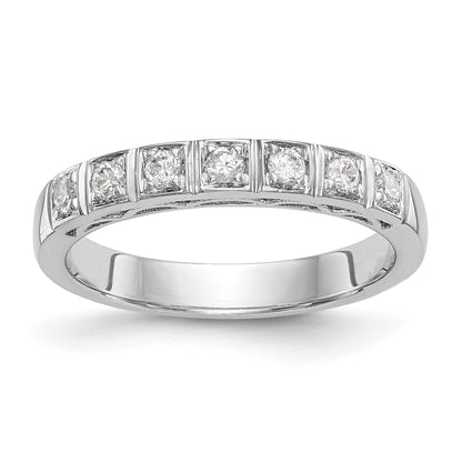 14K Weißgold Diamant-Trauring