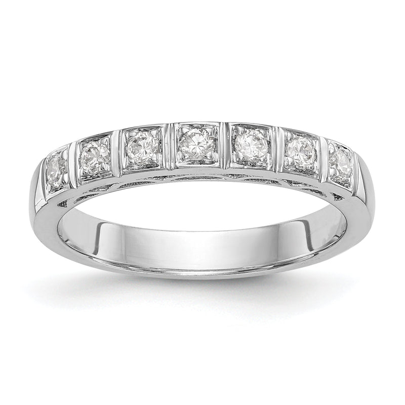 14K Weißgold Diamant-Ehering