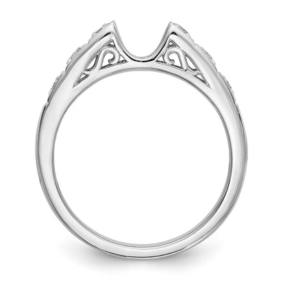 14K Weißgold Diamant-Verlobungsring mit Krappenfassung