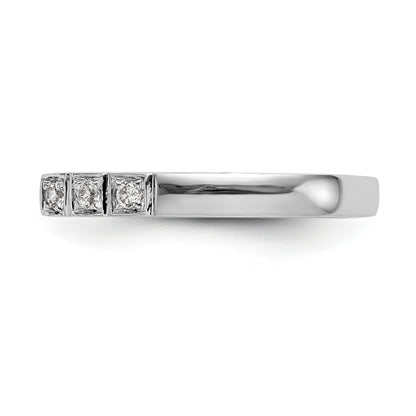 14K Weißgold Diamant-Verlobungsring mit Krappenfassung
