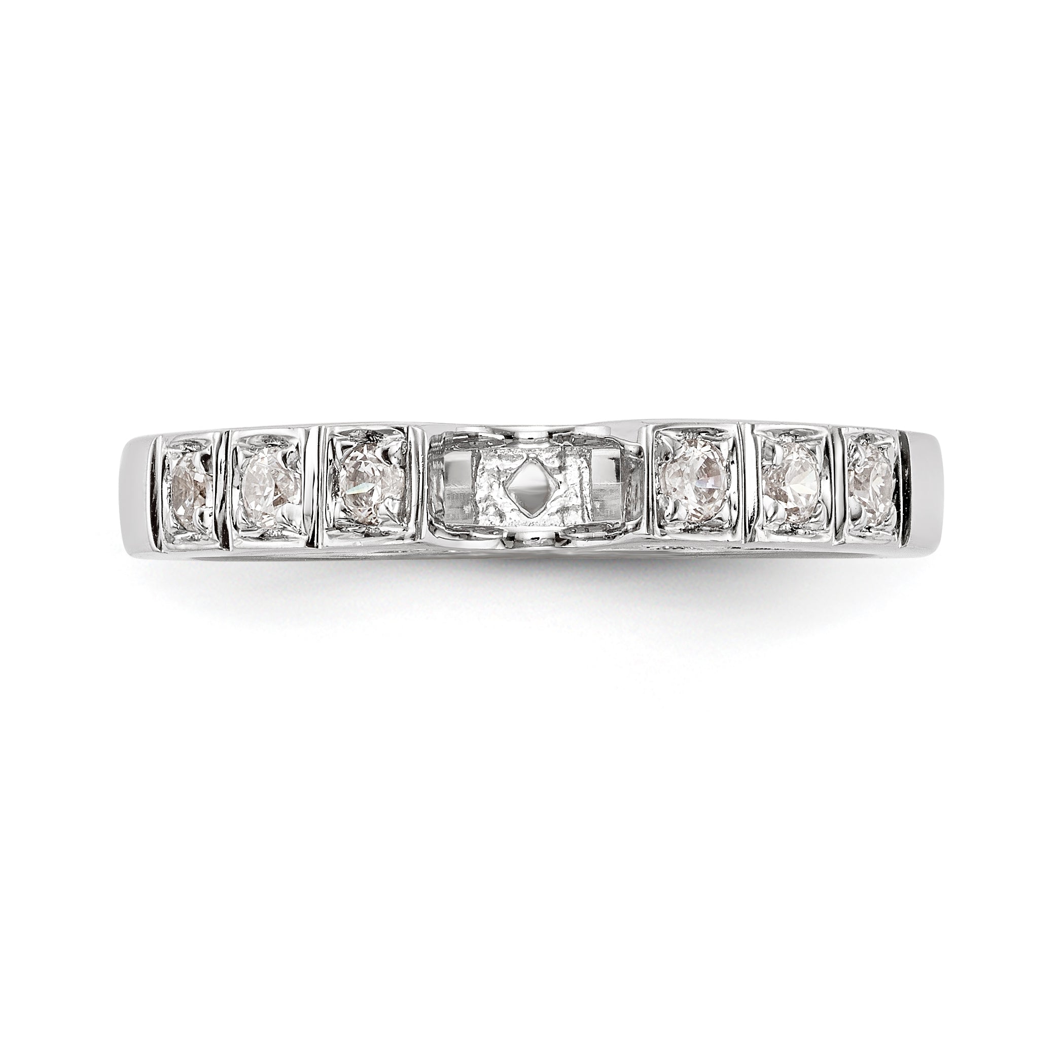 14K Weißgold Diamant-Verlobungsring mit Krappenfassung