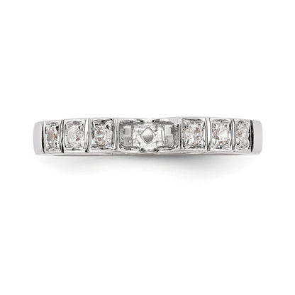 14K Weißgold Diamant-Verlobungsring mit Krappenfassung