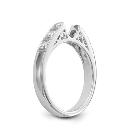 14K Weißgold Diamant-Verlobungsring mit Krappenfassung