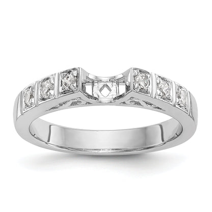 14K Weißgold Diamant-Verlobungsring mit Krappenfassung
