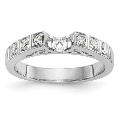 14K Weißgold Diamant-Verlobungsring mit Krappenfassung