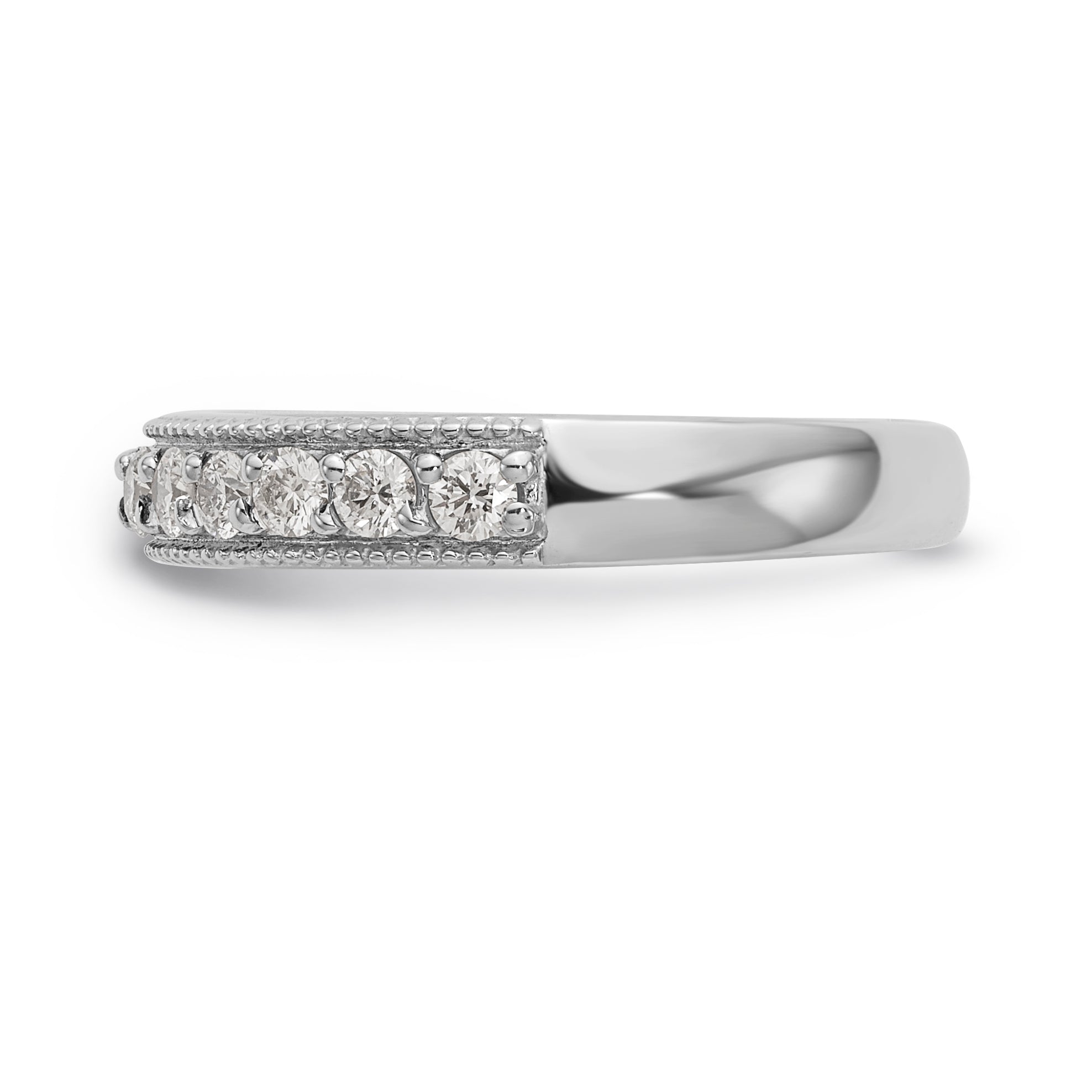 14K Weißgold Diamant-Trauring