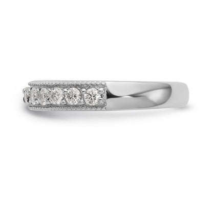 14K Weißgold Diamant-Trauring