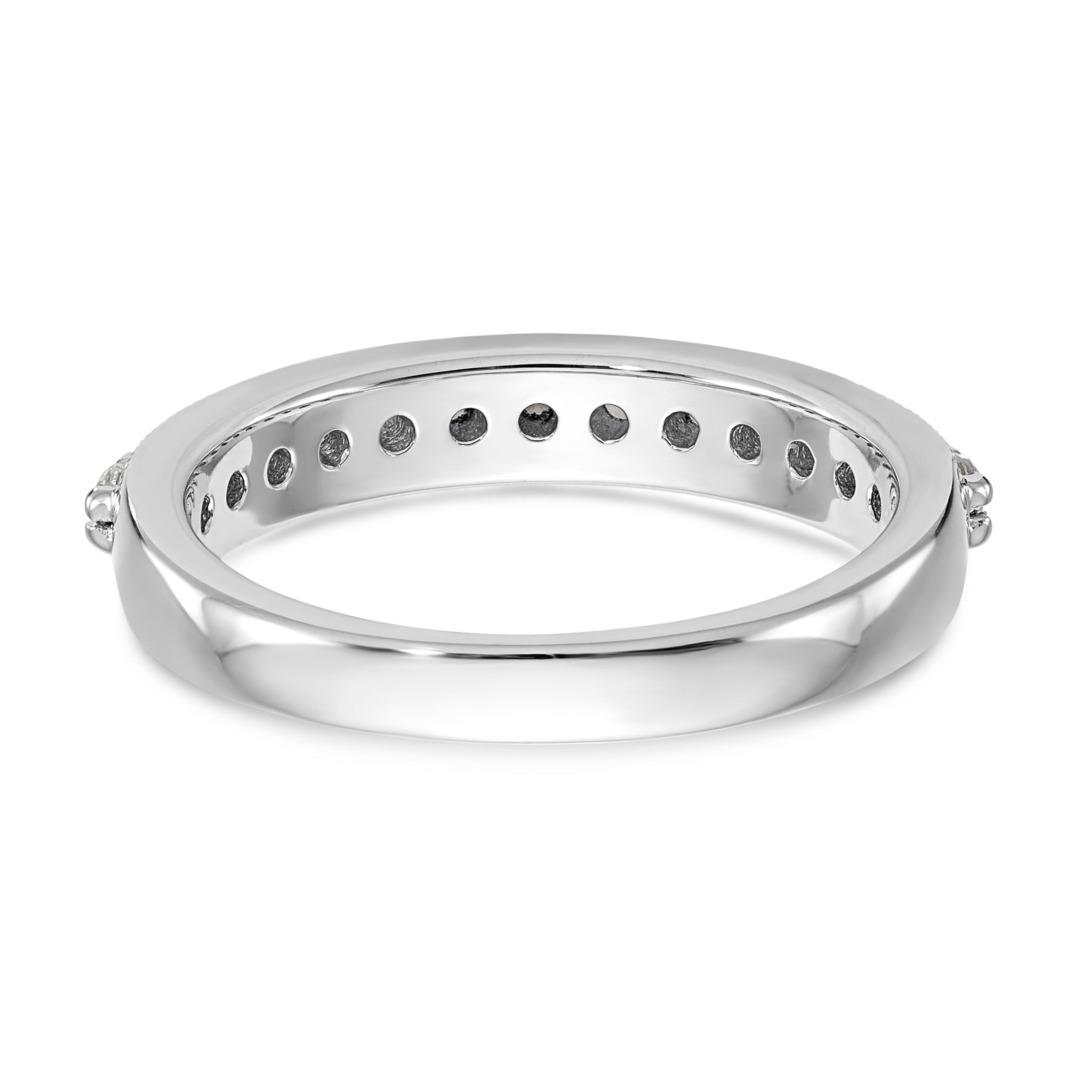 14K Weißgold Diamant-Trauring