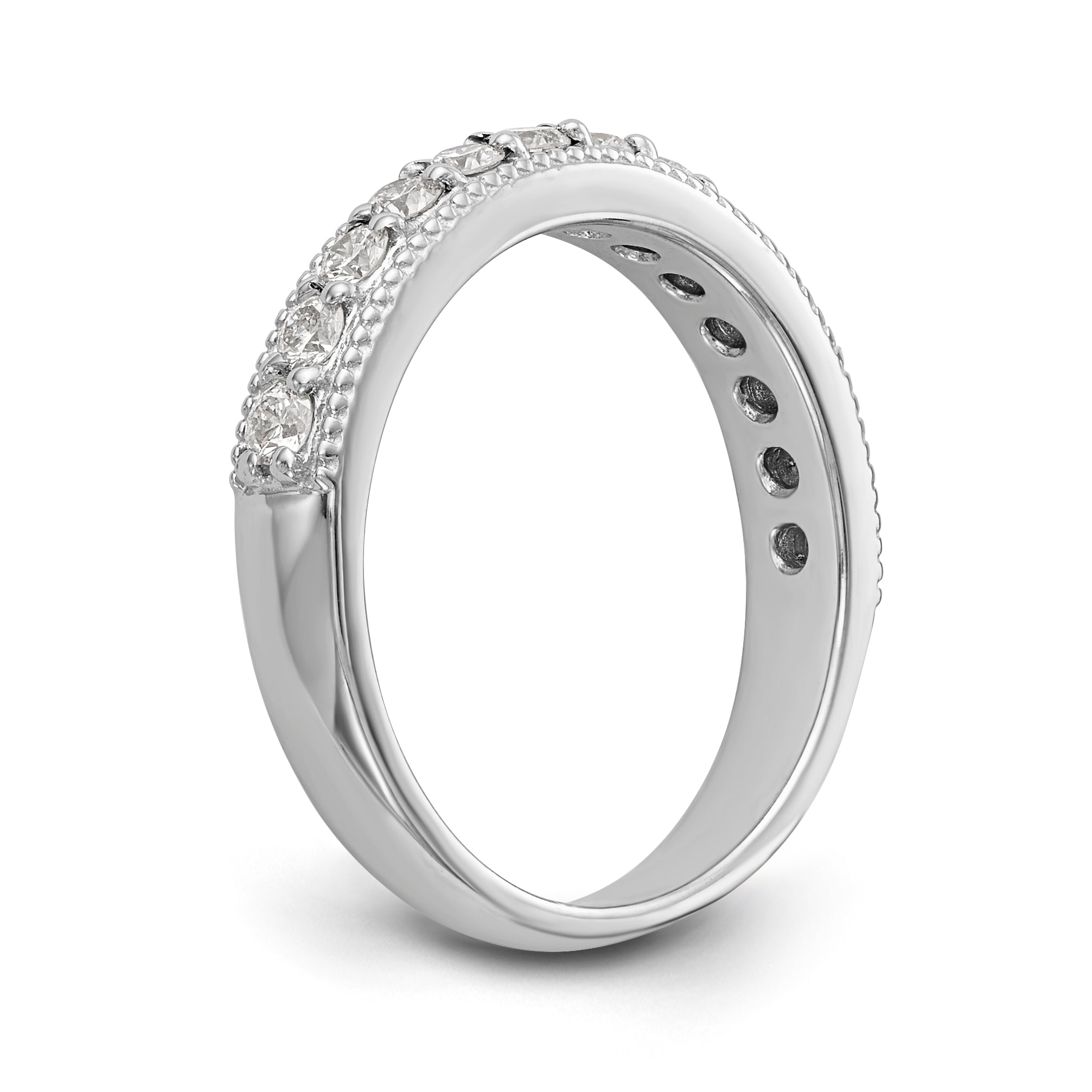 14K Weißgold Diamant-Trauring