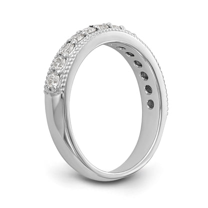 14K Weißgold Diamant-Trauring