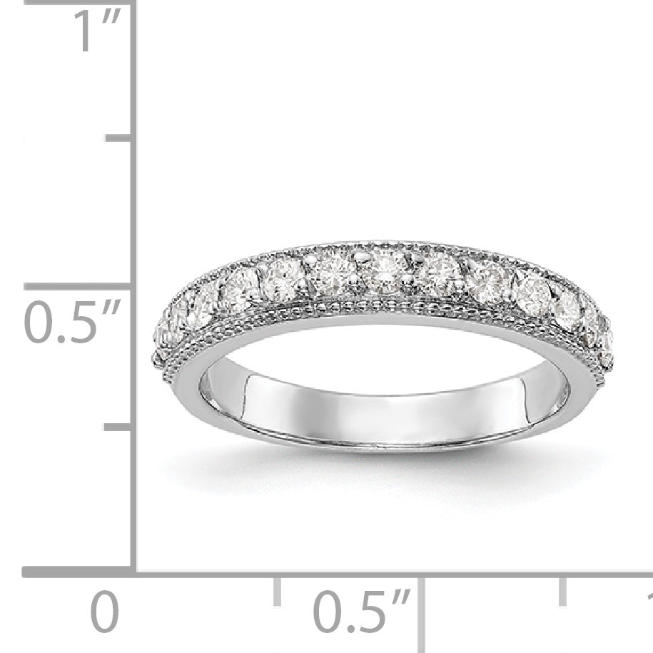 14K Weißgold Diamant-Trauring