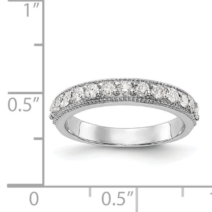 14K Weißgold Diamant-Trauring