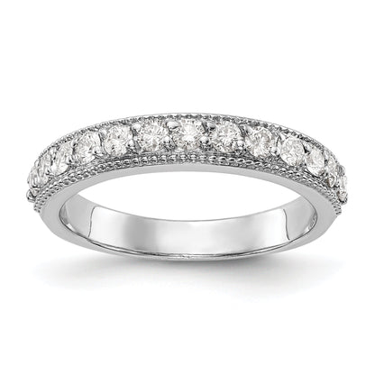 14K Weißgold Diamant-Trauring