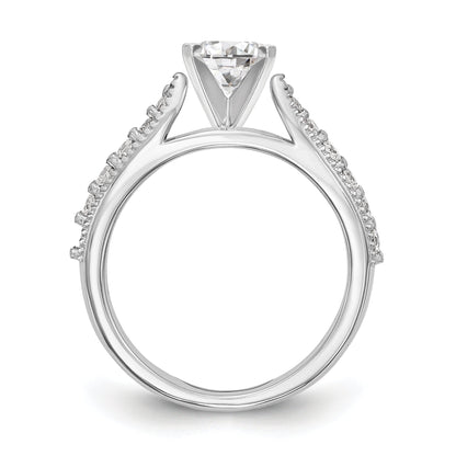 14K Weißgold Diamant-Verlobungsring mit Krappenfassung