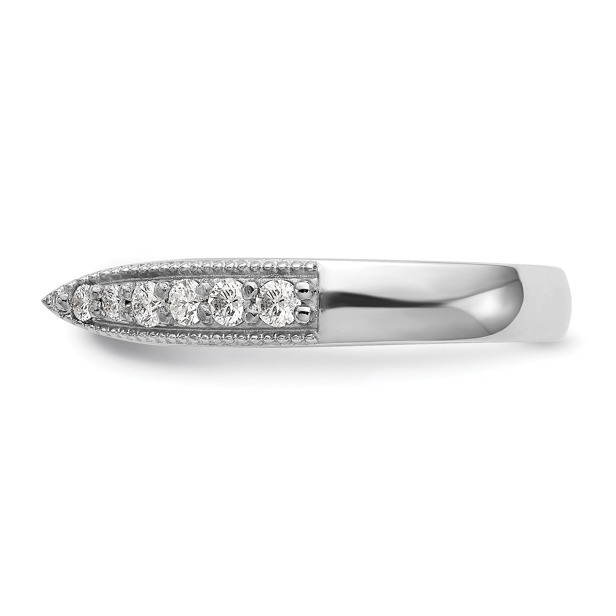 14K Weißgold Diamant-Verlobungsring mit Krappenfassung