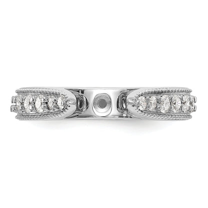 14K Weißgold Diamant-Verlobungsring mit Krappenfassung
