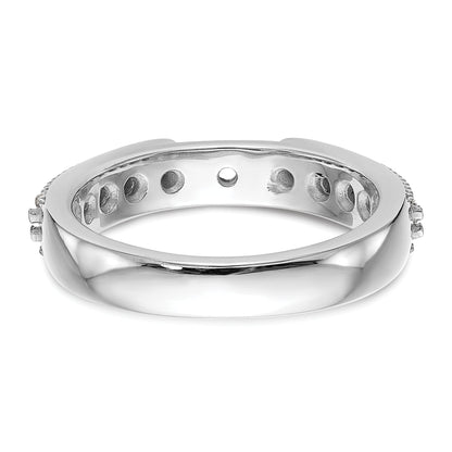 14K Weißgold Diamant-Verlobungsring mit Krappenfassung