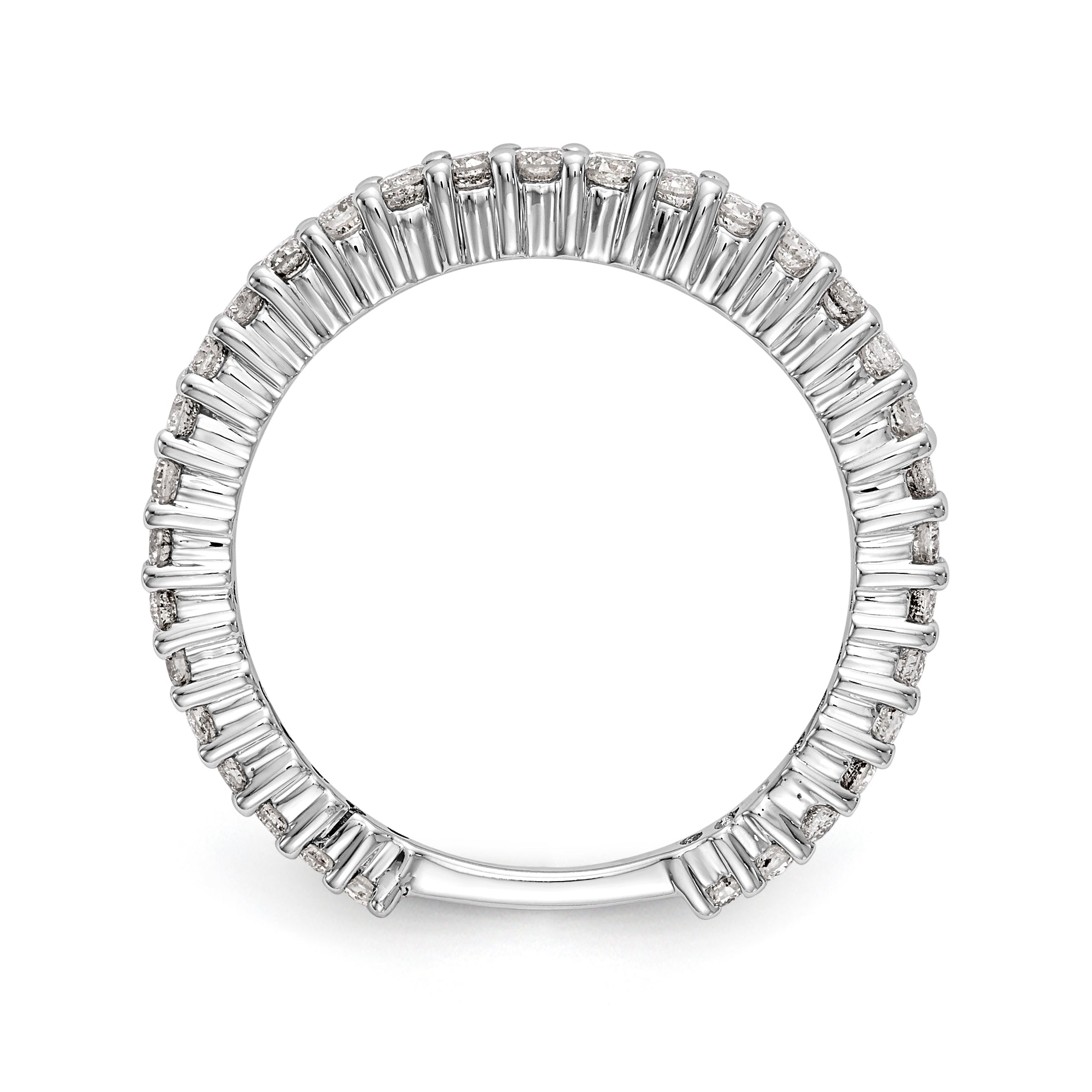 14K Weißgold Diamant-Trauring