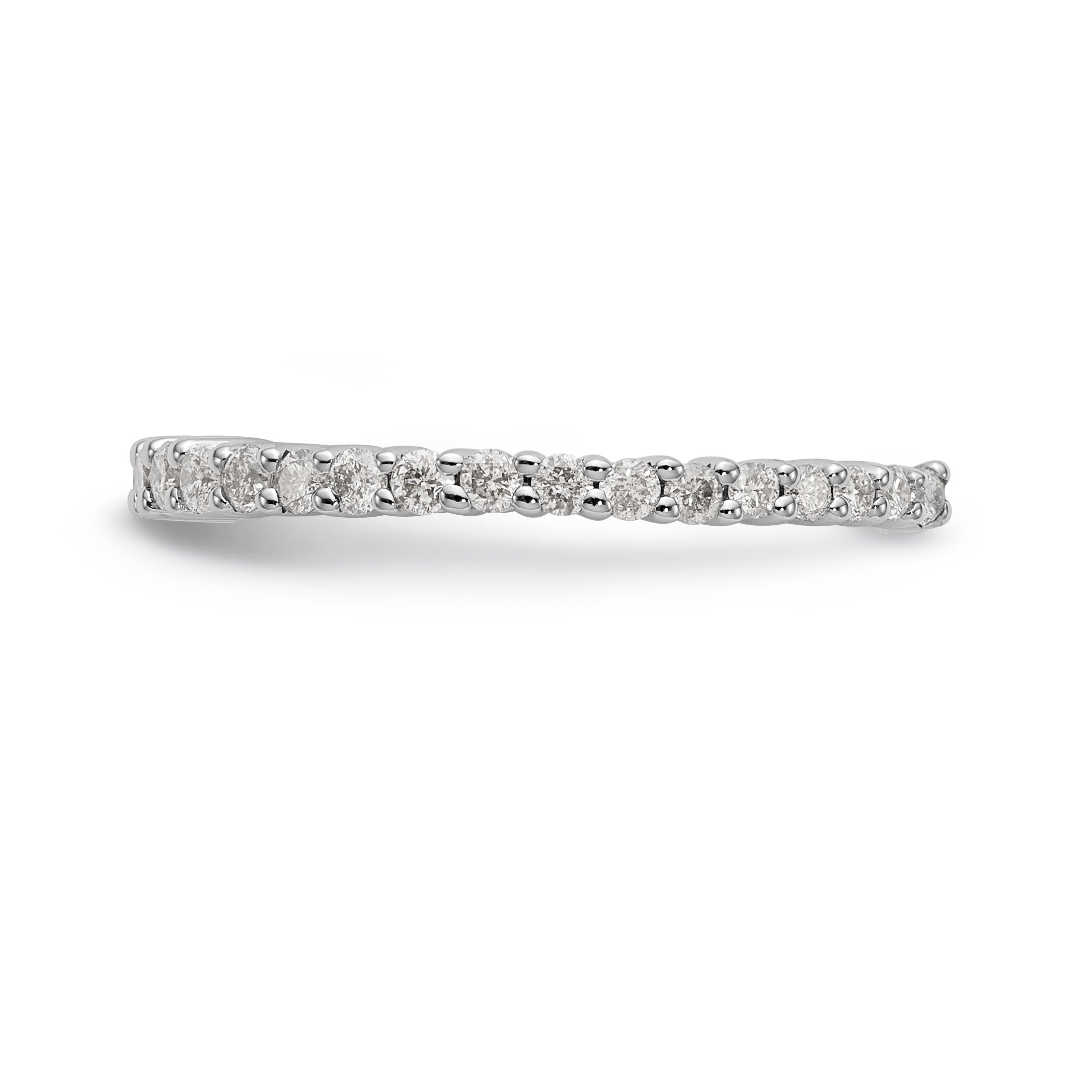 14K Weißgold Diamant-Trauring