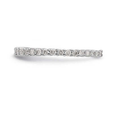 14K Weißgold Diamant-Trauring