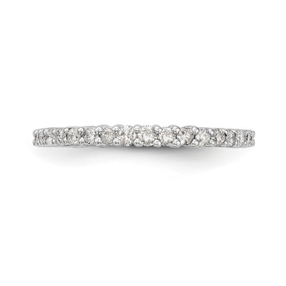 14K Weißgold Diamant-Trauring