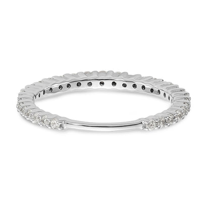 14K Weißgold Diamant-Trauring