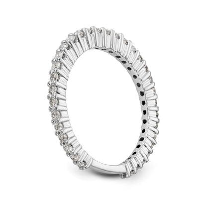14K Weißgold Diamant-Trauring