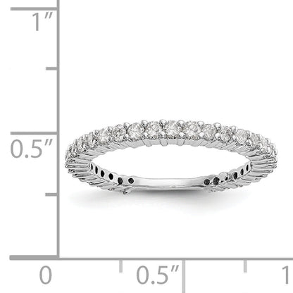 14K Weißgold Diamant-Trauring