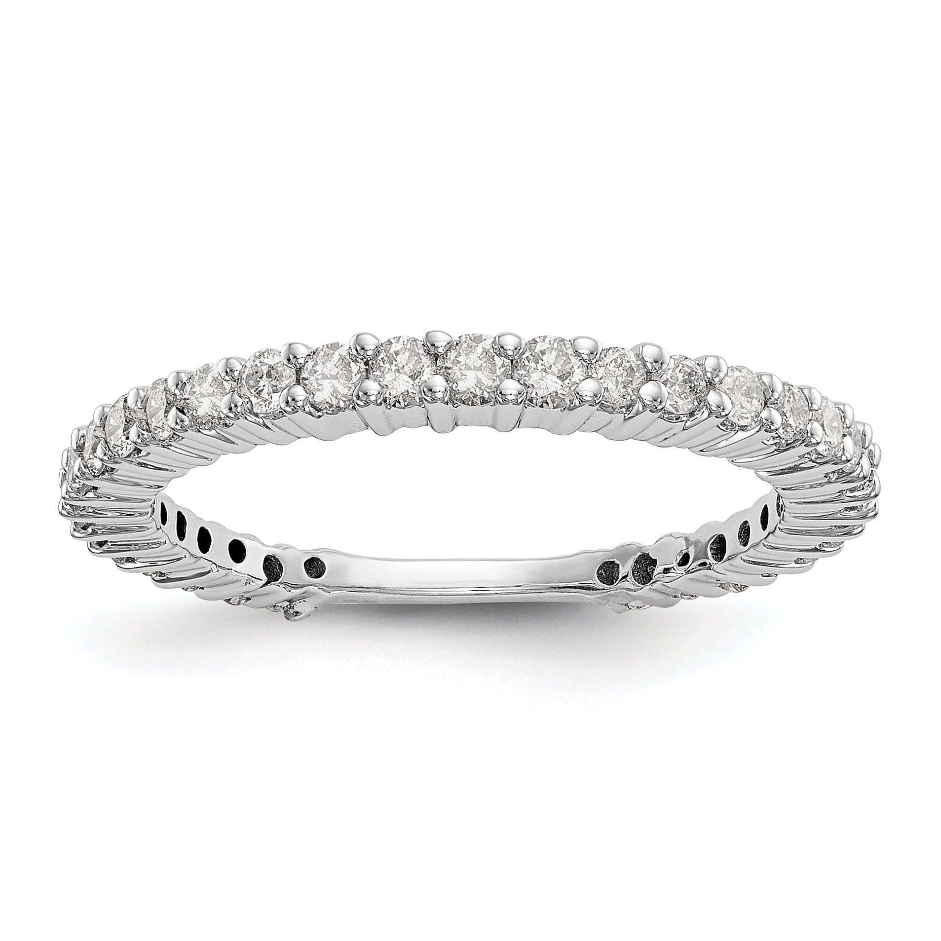14K Weißgold Diamant-Trauring
