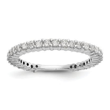 14K Weißgold Diamant-Trauring