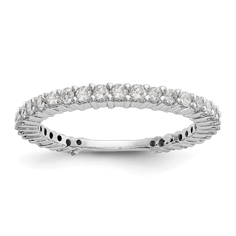 14K Weißgold Diamant-Trauring