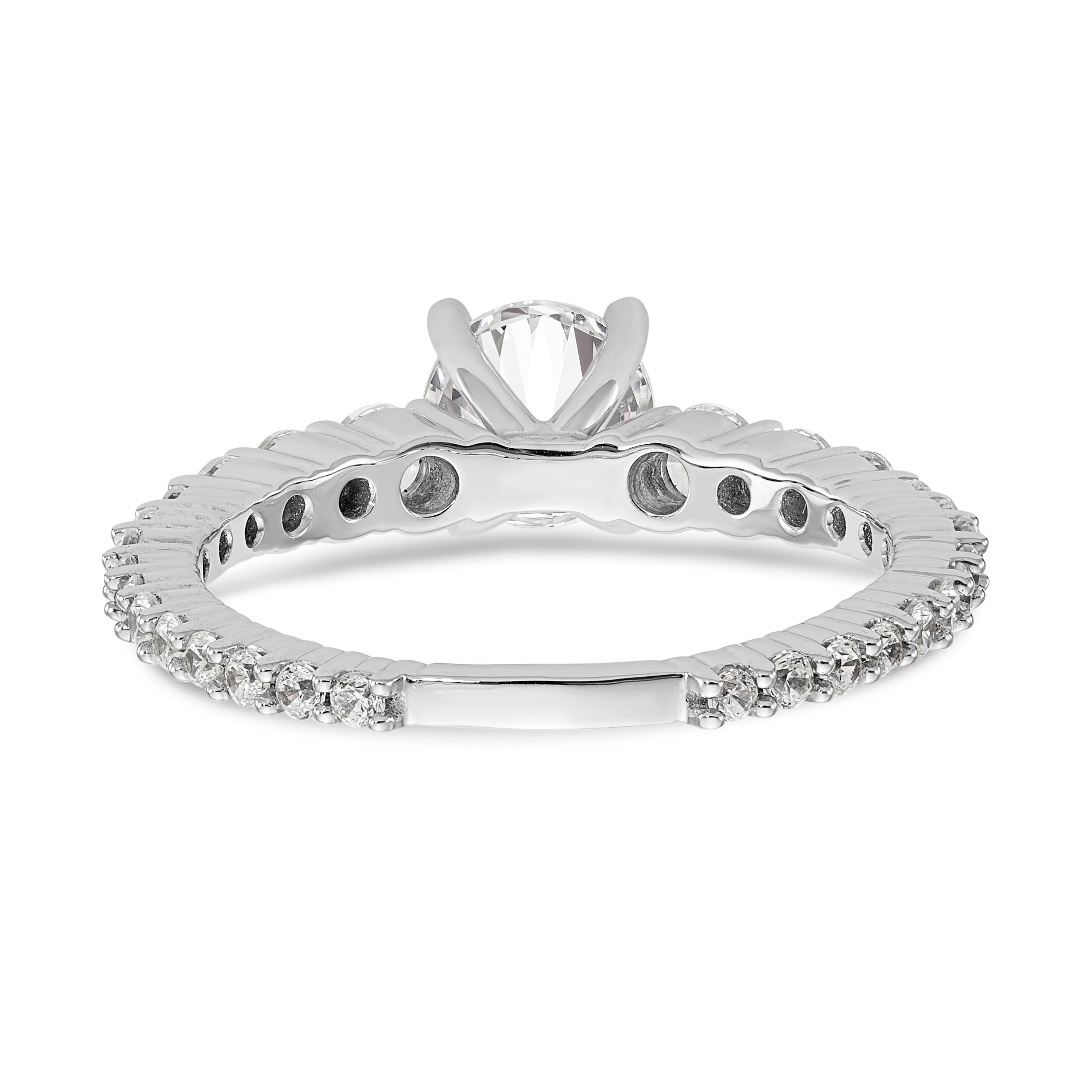 14K Weißgold Verlobungsring mit Labordiamanten
