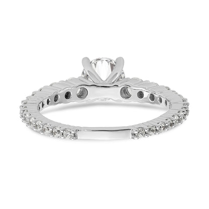 14K Weißgold Verlobungsring mit Labordiamanten