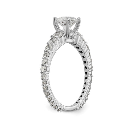 14K Weißgold Verlobungsring mit Labordiamanten