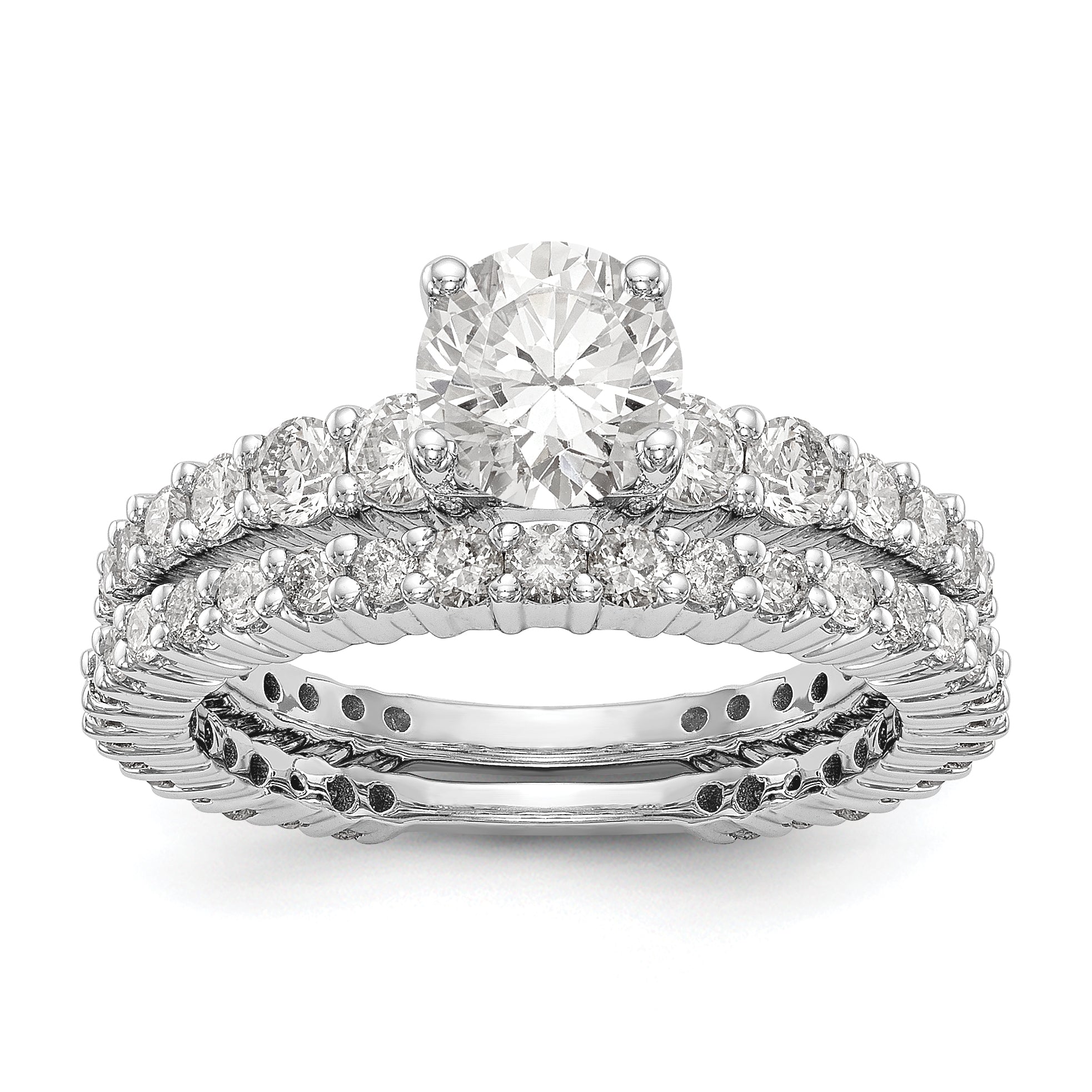14K Weißgold Verlobungsring mit Labordiamanten