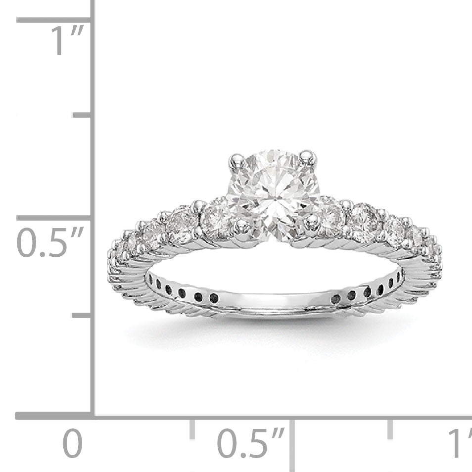 14K Weißgold Verlobungsring mit Labordiamanten