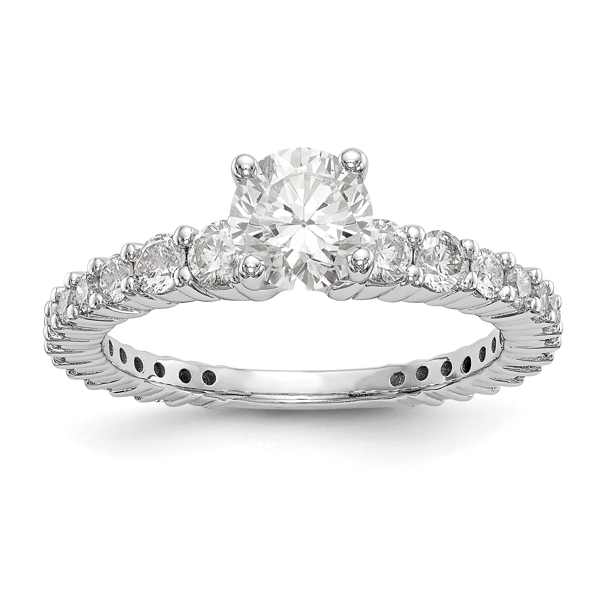 14K Weißgold Verlobungsring mit Labordiamanten