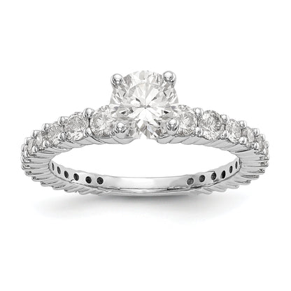 14K Weißgold Verlobungsring mit Labordiamanten