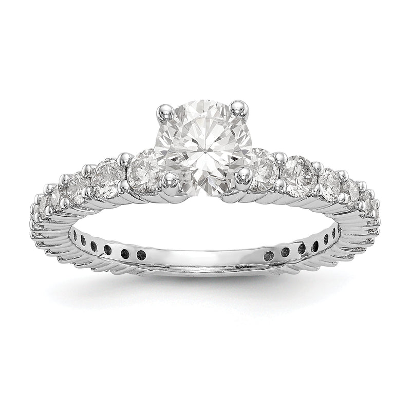 14K Weißgold Verlobungsring mit Labordiamanten