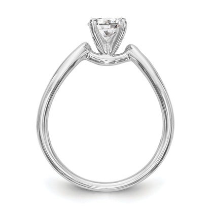 14K Weißgold Diamant-Verlobungsring mit Krappenfassung