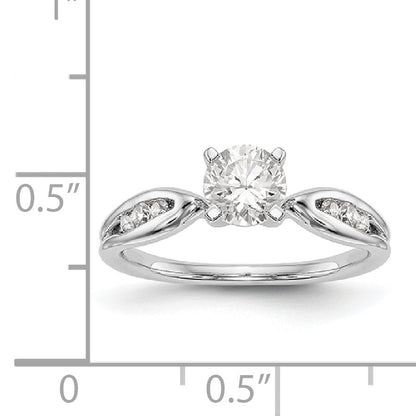 14K Weißgold Diamant-Verlobungsring mit Krappenfassung