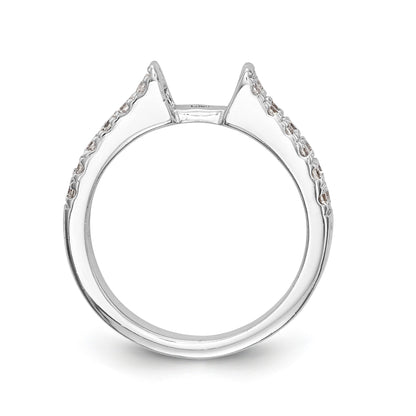 14K Weißgold Diamant-Verlobungsring mit Krappenfassung
