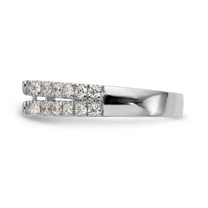 14K Weißgold Diamant-Verlobungsring mit Krappenfassung