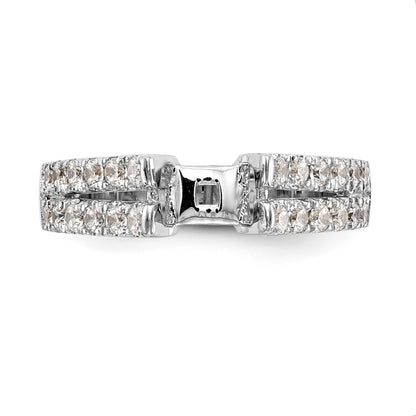 585 Weißgold Diamant-Verlobungsring mit Krappenfassung