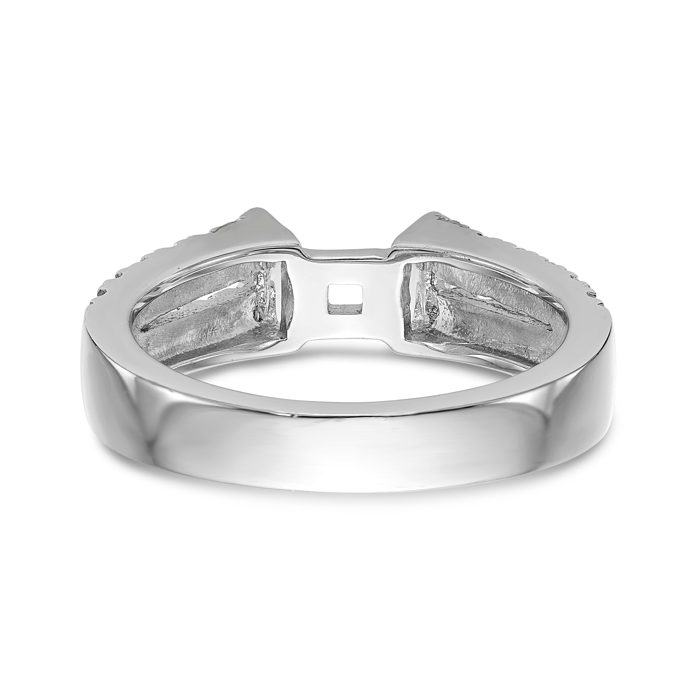 585 Weißgold Diamant-Verlobungsring mit Krappenfassung