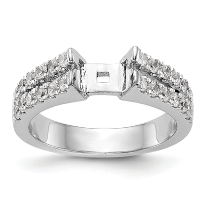 14K Weißgold Diamant-Verlobungsring mit Krappenfassung