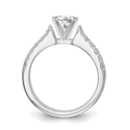 14K Weißgold Diamant-Verlobungsring mit Krappenfassung